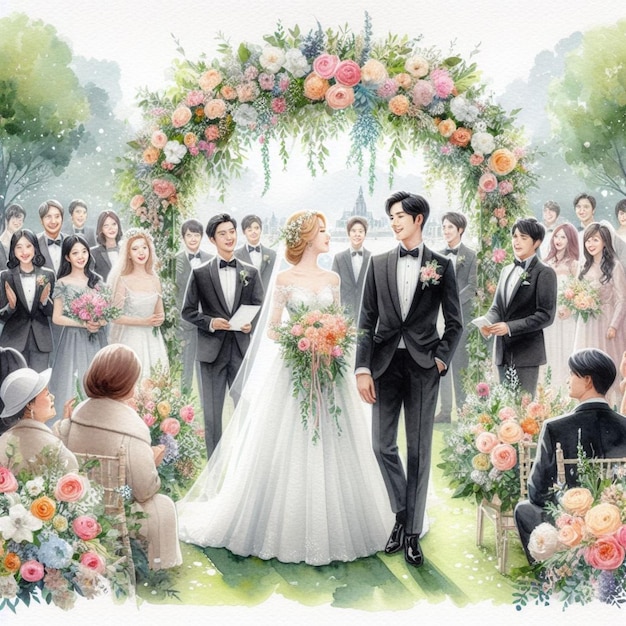 Ilustración de bodas