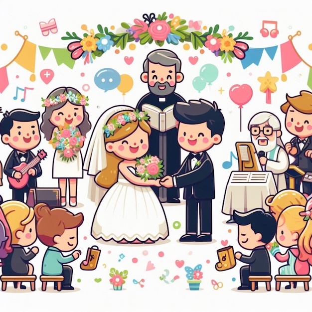 Foto ilustración de bodas