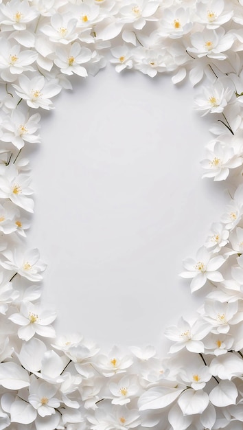 Ilustración botánica floral de flores blancas en un fondo blanco Diseño de tarjetas de boda