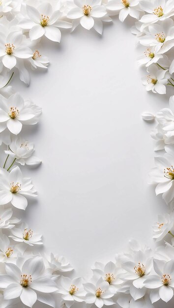 Ilustración botánica floral de flores blancas en un fondo blanco Diseño de tarjetas de boda
