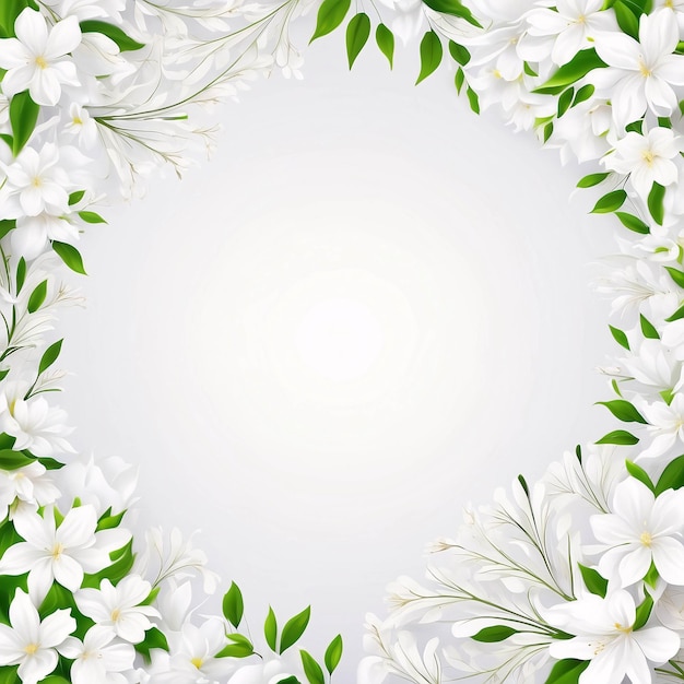 Foto ilustración botánica floral de flores blancas en un fondo blanco diseño de tarjetas de boda