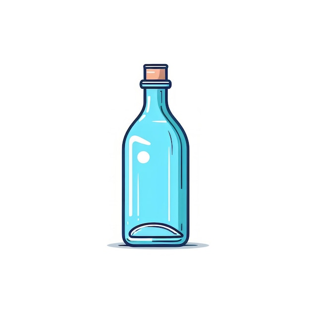 Ilustración de botella minimalista