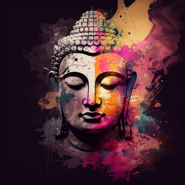 Ilustración para Buddha Purnima o Vesak Day Generative ai