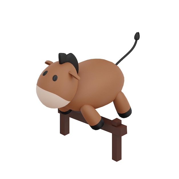 Ilustración de caballo 3D