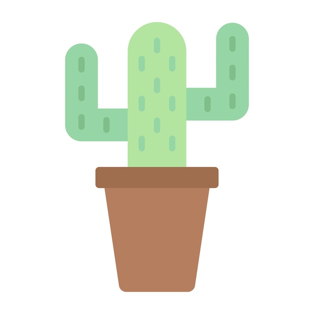 Ilustración de un cactus plano