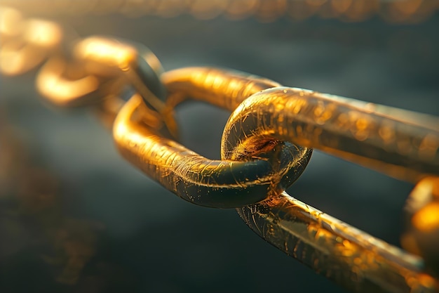 Foto ilustración de cadenas de bloques de bitcoin nodos interconectados que crean conexiones irrompibles concepto de criptomoneda tecnología blockchain bitcoin nodos conectados red ilustración digital