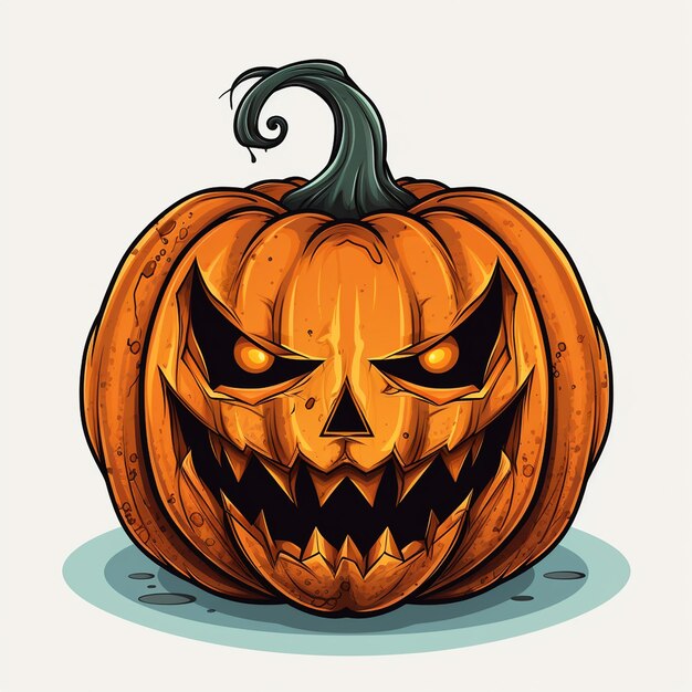 Ilustración de la calabaza espantapájaros