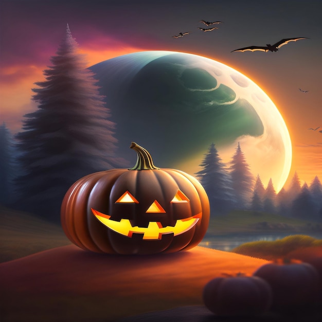 Ilustración de la calabaza de Halloween