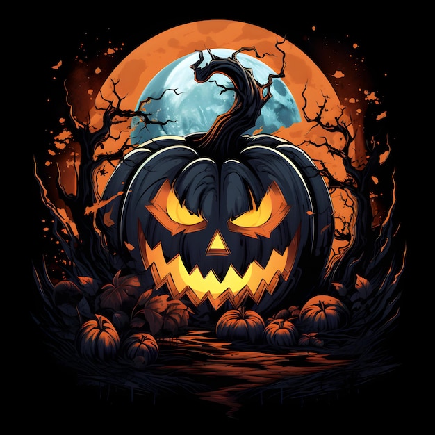 Foto ilustración de la calabaza de halloween