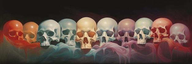 Ilustración de la calavera de fondo diseño de papel tapiz día de los muertos Día de los Muertos