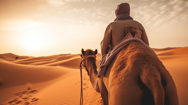 Ilustración de un camello en el desierto