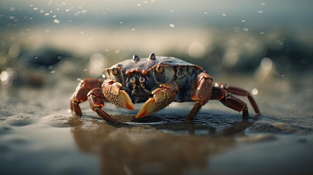 Foto ilustración de cangrejos junto al mar