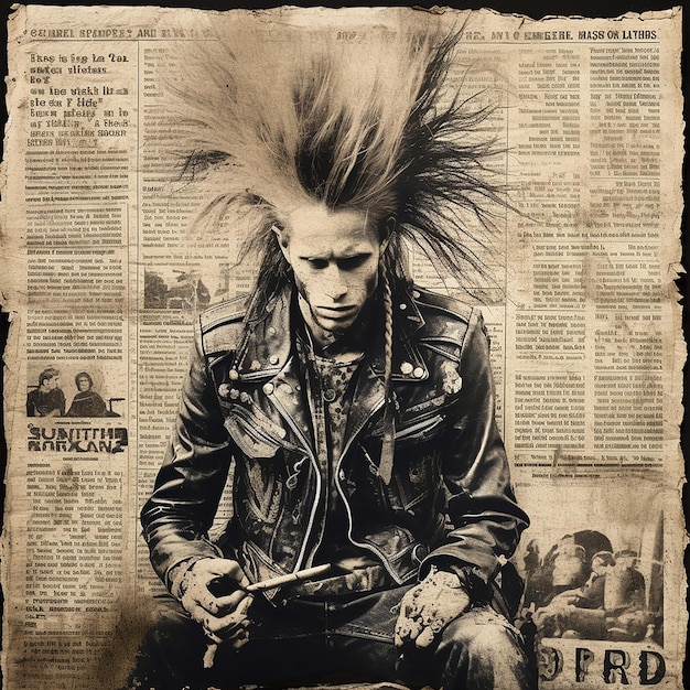 Foto ilustración de un cantante con un buen corte de pelo.