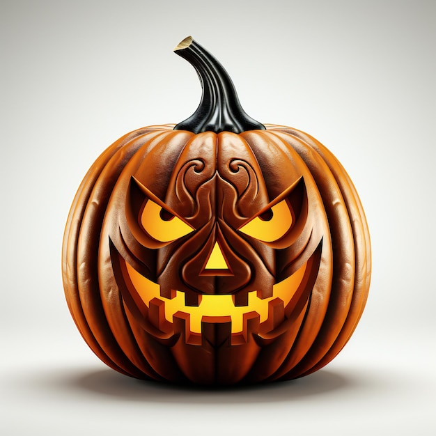 Ilustración de cara de calabaza malvada para Halloween