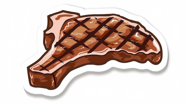 Ilustración de carne para cafetería cartel de restaurante de carne para comedor