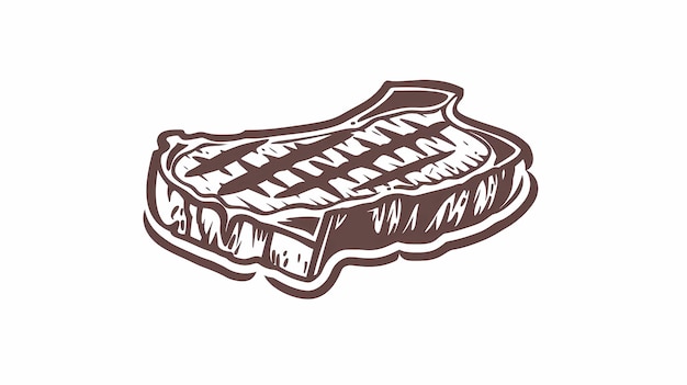 Ilustración de carne para cafetería cartel de restaurante de carne para comedor