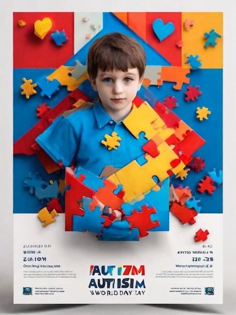 Foto ilustración del cartel del día de la concienciación sobre el autismo