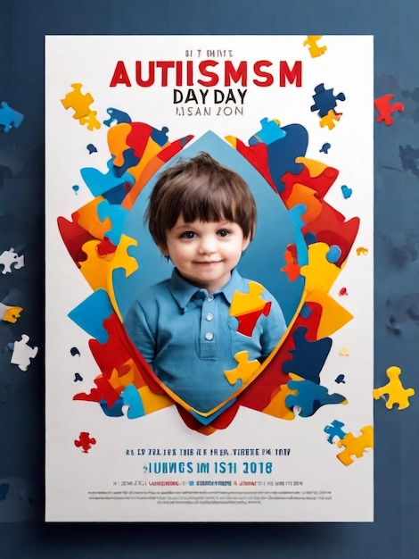 Foto ilustración del cartel del día de la concienciación sobre el autismo