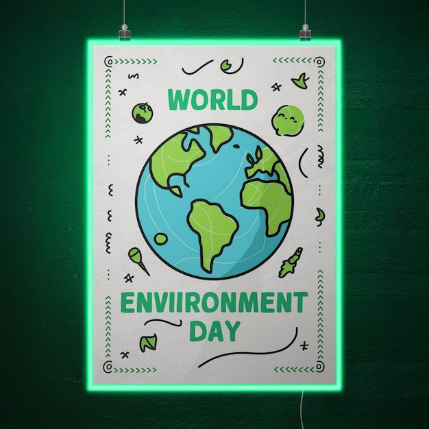 Foto ilustración del cartel del día mundial del medio ambiente