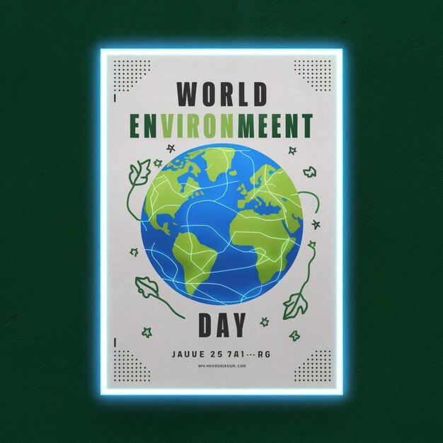 Foto ilustración del cartel del día mundial del medio ambiente