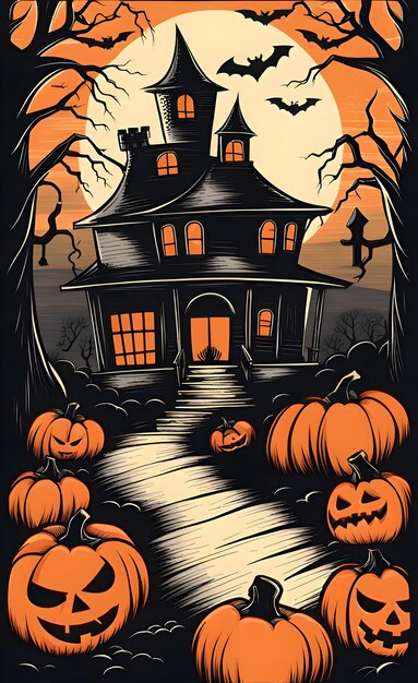 Ilustración del cartel de Halloween