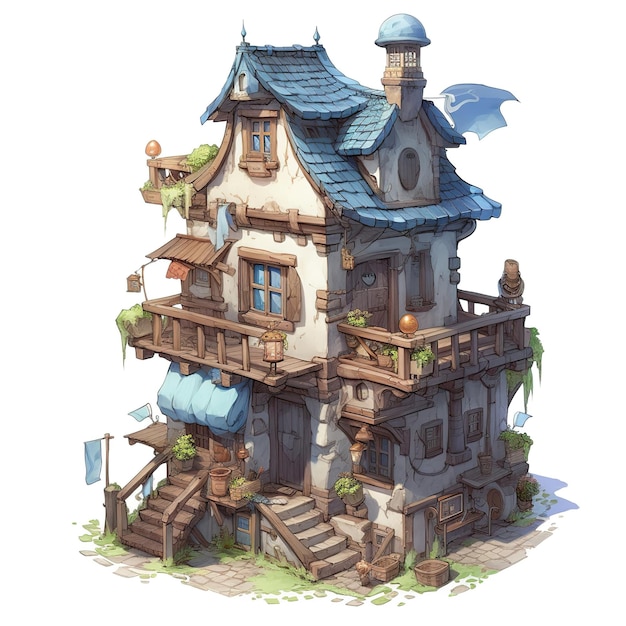 Ilustración de la casa