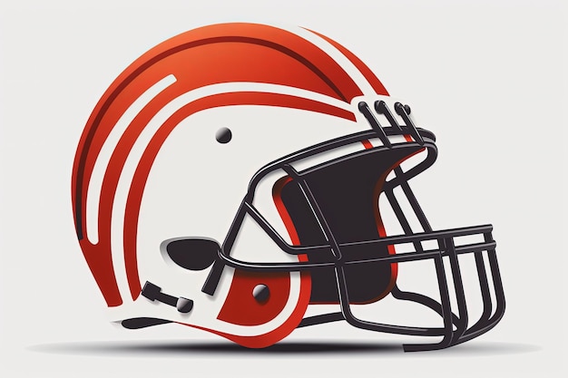 Ilustración de casco de fútbol americano concepto deportivo fondo blanco IA generativa