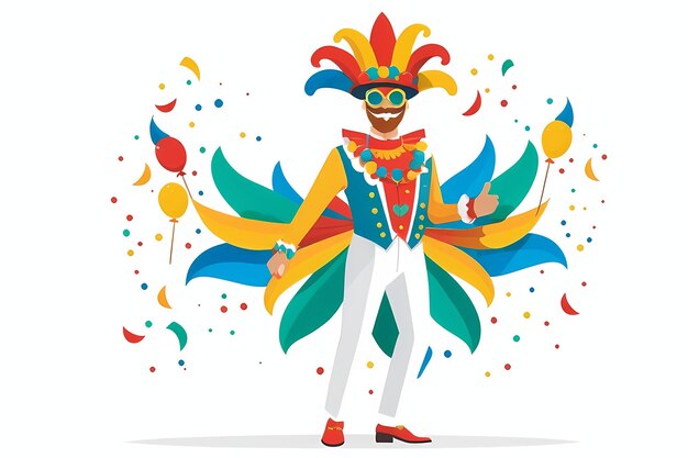 Ilustración de la celebración del carnaval