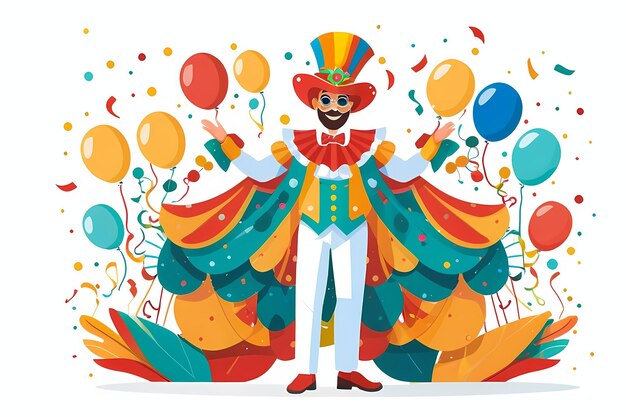 Ilustración de la celebración del carnaval