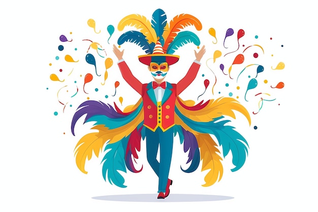 Ilustración de la celebración del carnaval