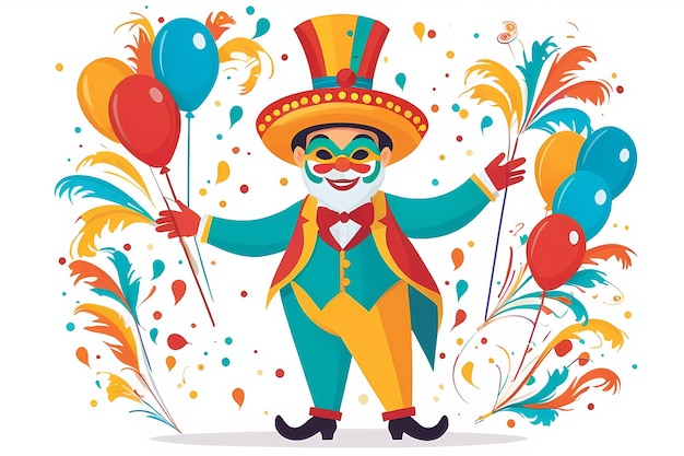 Ilustración de la celebración del carnaval