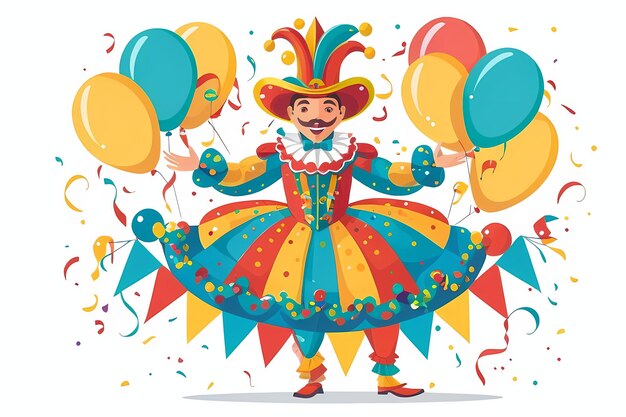 Ilustración de la celebración del carnaval