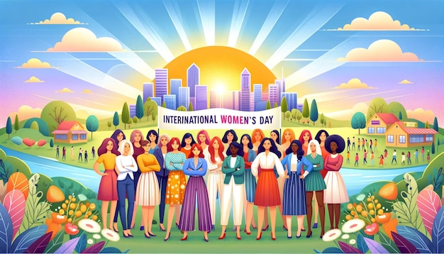 Ilustración de la celebración del Día Internacional de la Mujer