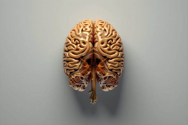 Ilustración de un cerebro para estudio médico