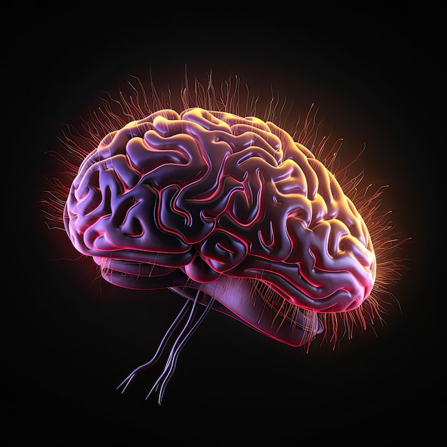 Ilustración de cerebro humano 