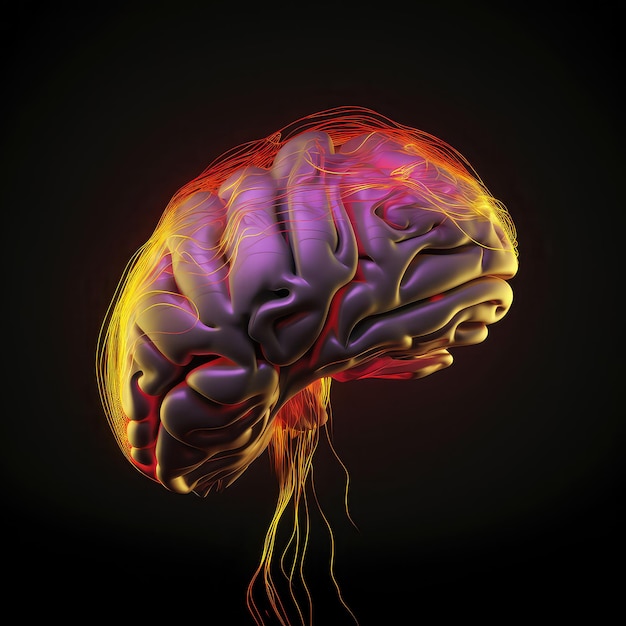 Ilustración de cerebro humano 