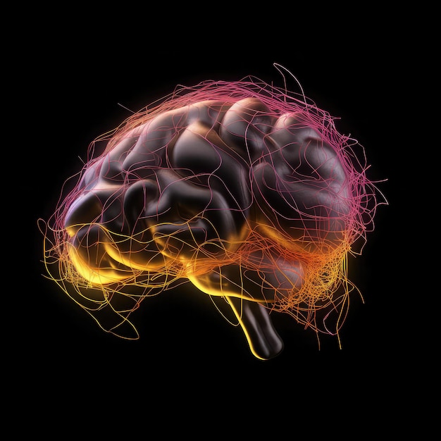 Ilustración de cerebro humano 