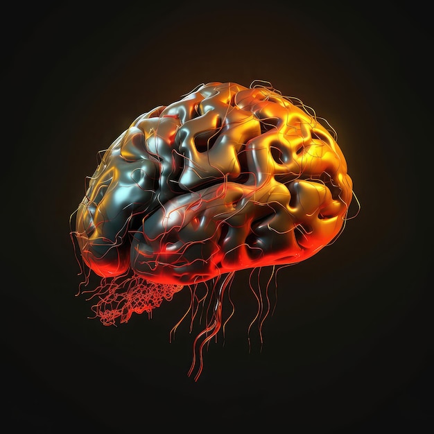 Ilustración de cerebro humano 