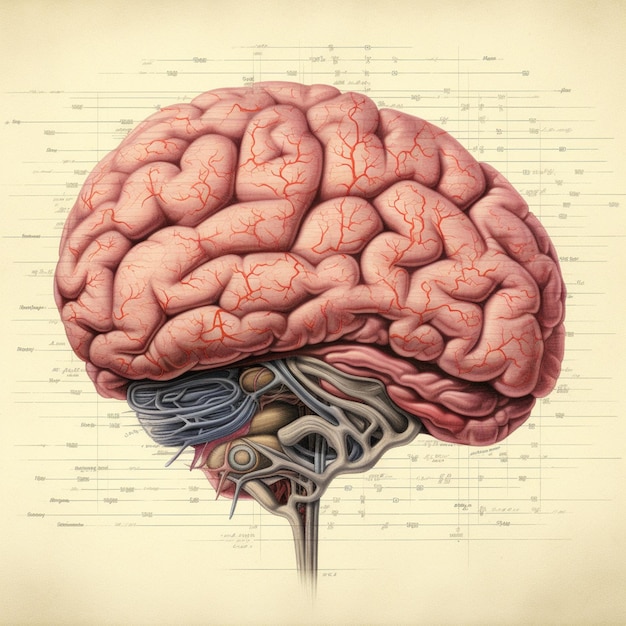 Ilustración del cerebro humano