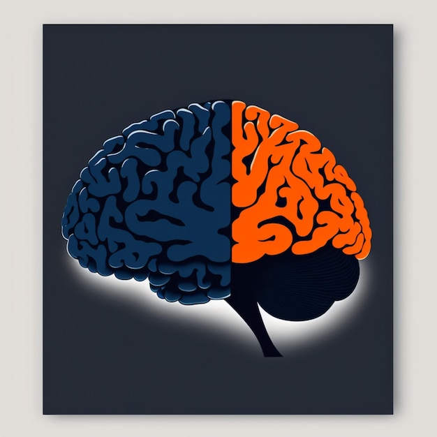 Ilustración de cerebro humano 