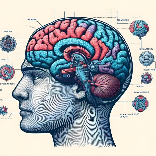 Foto ilustración del cerebro