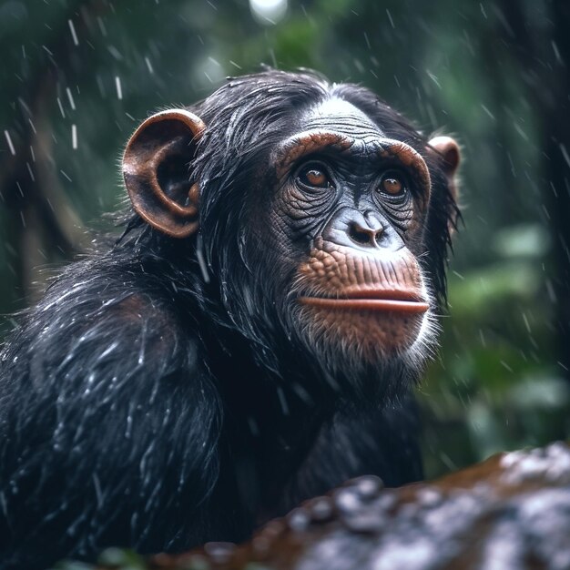 Ilustración de un chimpancé