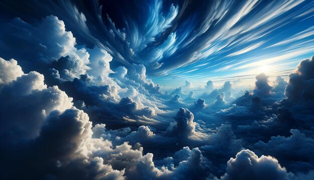 Ilustración de cielo azul y nube