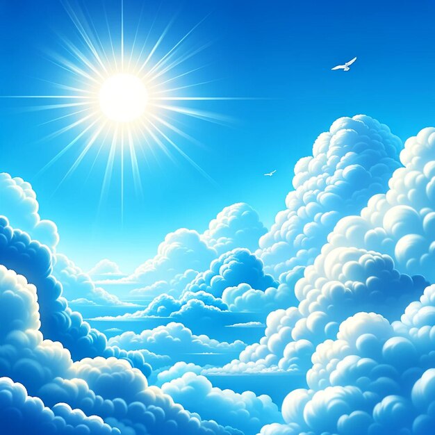 Foto ilustración de cielo azul y nube