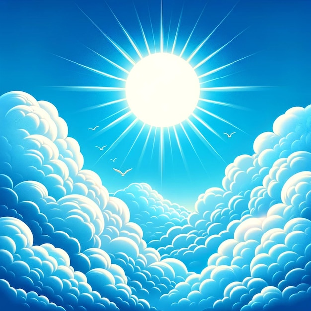 Foto ilustración de cielo azul y nube