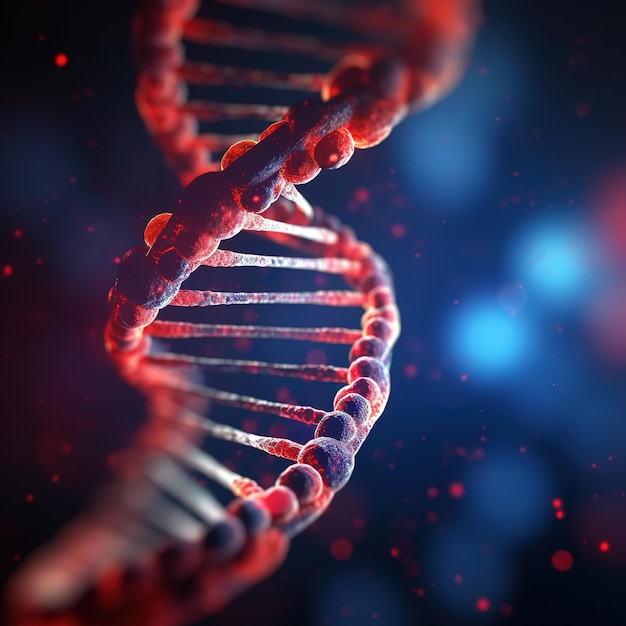 Ilustración de la ciencia del ADN humano