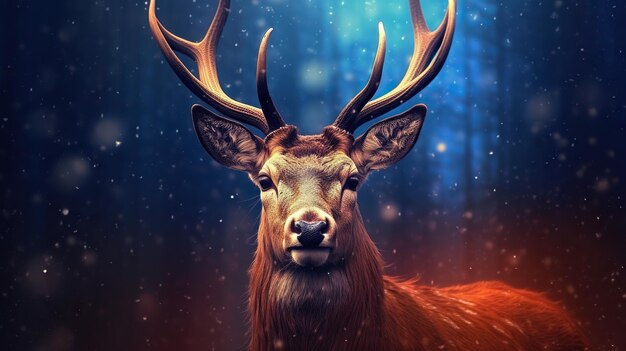 Foto ilustración de ciervos generada ilustración del ciervos en la magia vector de ciérranos digitales