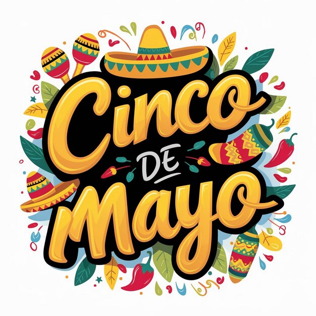 Foto ilustración de cinco de mayo y diseño de camiseta