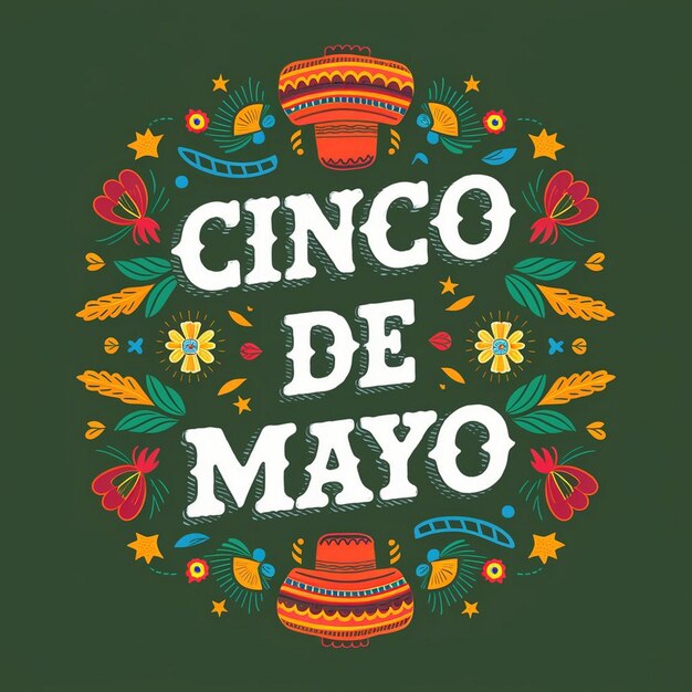 Foto ilustración de cinco de mayo y diseño de camiseta