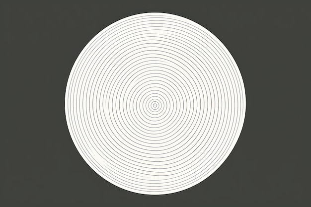 Ilustración de un círculo circular y líneas delicadas
